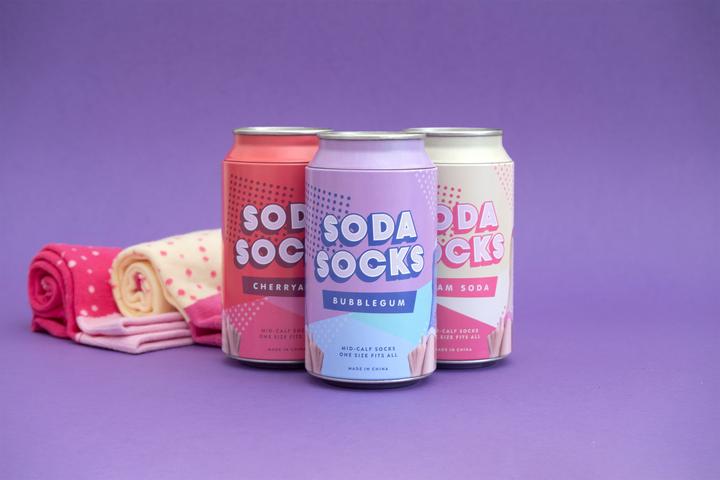 Actual product image Luckies Soda Socks - Bubblegum (One size)