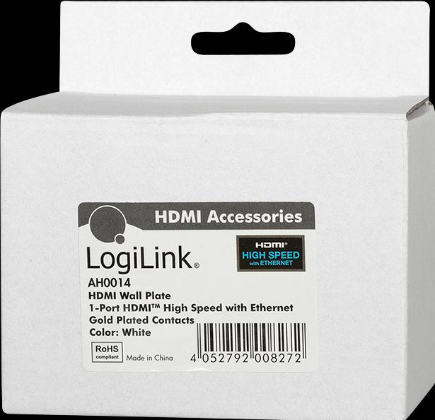 Image du produit LogiLink Prise murale HDMI avec 1x HDMI femelle (0.07 m, HDMI)