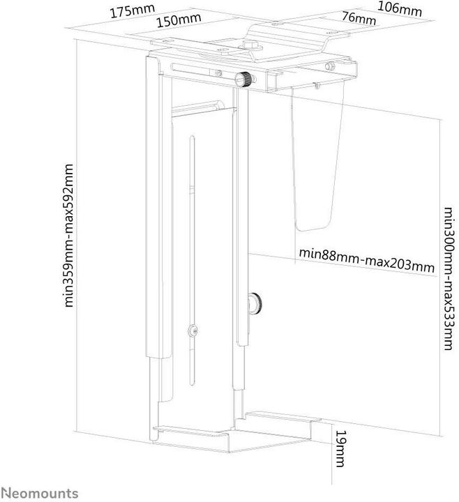 Actual product image Neomounts NM-CPU100BLACK