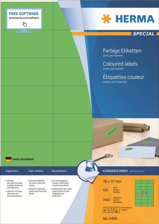 Image du produit HERMA Étiquettes couleur A4