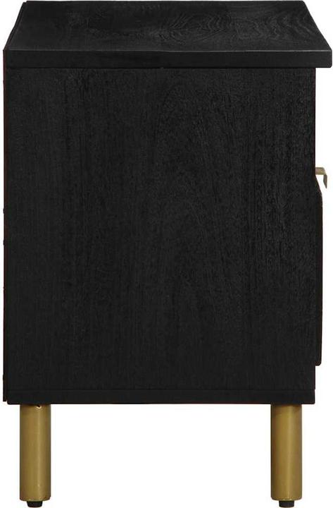 Produktbild VidaXL TV Schrank Lowboard Fernsehschrank Fernsehtisch Schwarz Holzwerkstoff (80 x 33 x 46 cm)