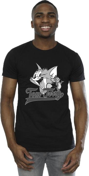 Actual product image Tom & Jerry Mens Greyscale Square T-Shirt (4XL)