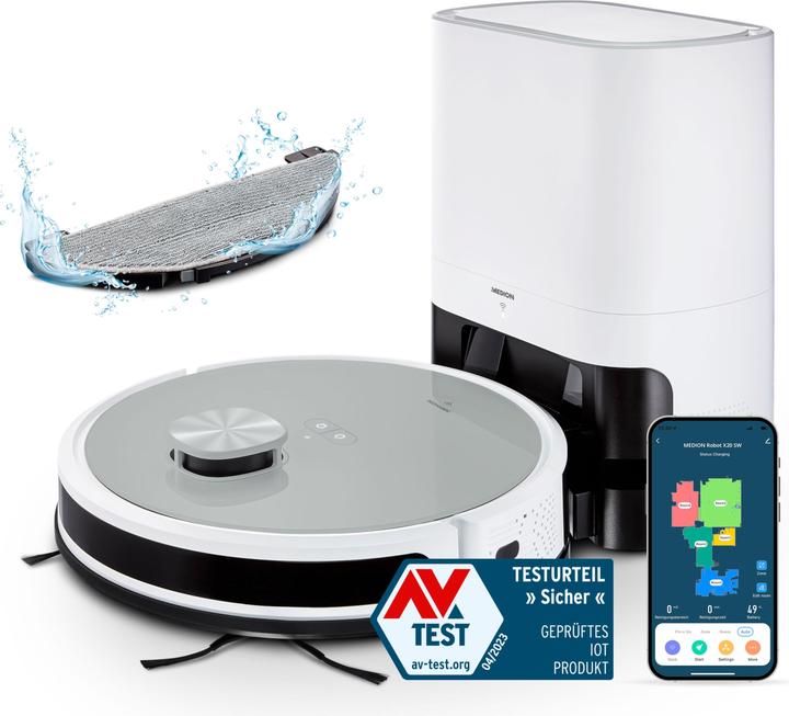 Medion MD 11500 X21 vacuum mopping robot with laser suction station (Vacuum mopping robot)