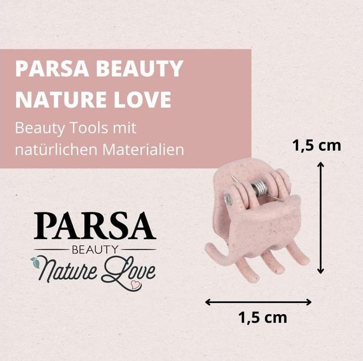 Produktbild Parsa Beauty PARSA Nature Love Haarklammer, rosa Klein, 6 Stk., aus Weizenstroh (6 Stk.)