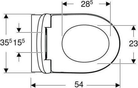 Image du produit Geberit Renova, chasse d'eau basse position, Rimfree avec siège WC, blanc 500801001