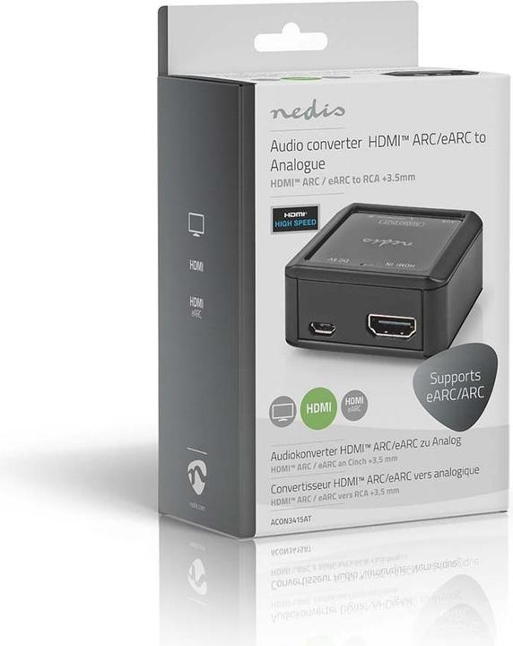 Image du produit Nedis Convertisseur audio numérique | 1 voie | Connecteurs - Entrée : HDMI™ Input | Connecteurs - Output :