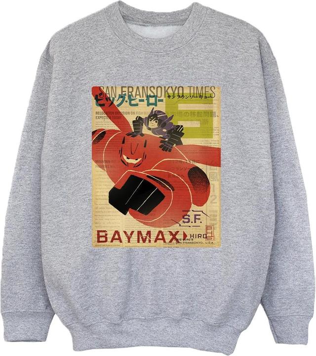 Disney Big Hero 6 Baymax Flying Baymax Newspaper Sweatshirt Jungen
