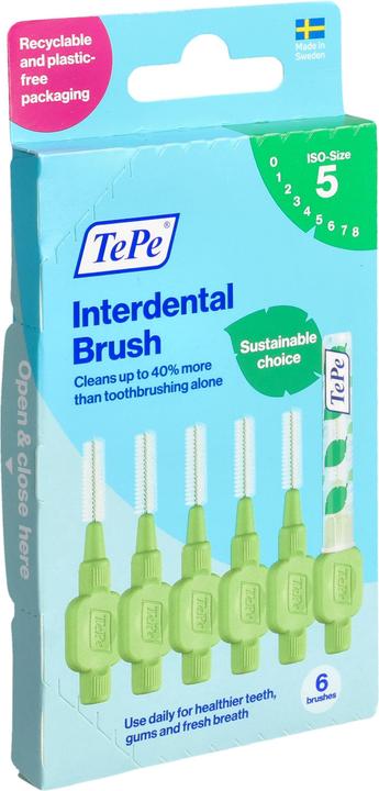 Image du produit TePe Brosses interdentaires vertes Taille 5 0.8mm (6 x, 0.80 mm)