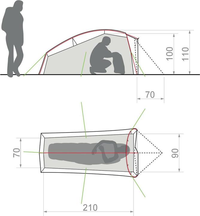 Image du produit Vaude Allround Taurus 1P (Tente igloo, 1.99 kg, 1 personne)