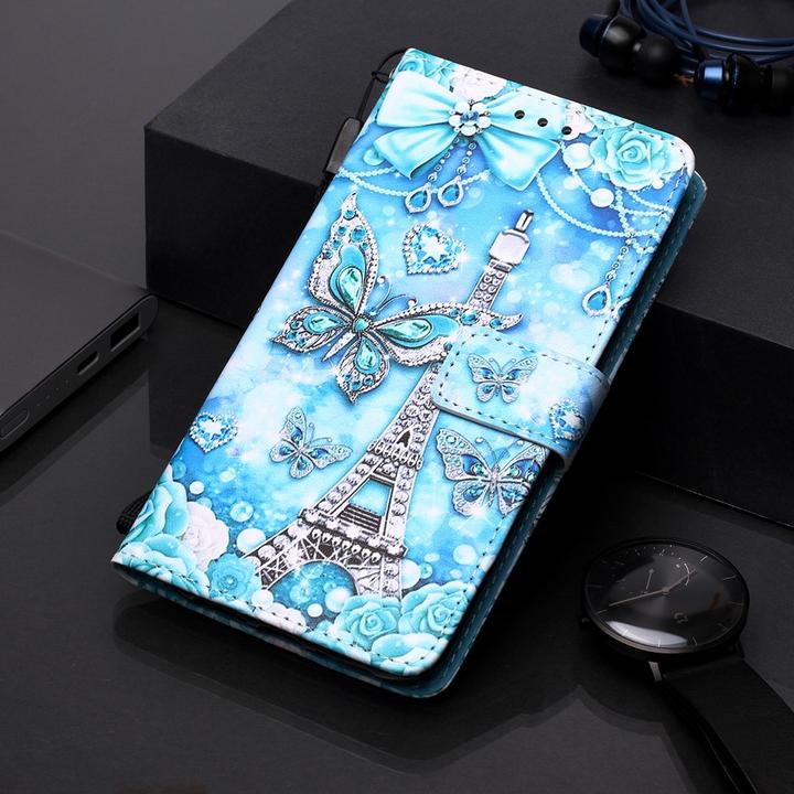 Actual product image Ueli Express iPhone 11 book case Case with card holder Glitter Eiffel Tower (Apple iPhone 11)