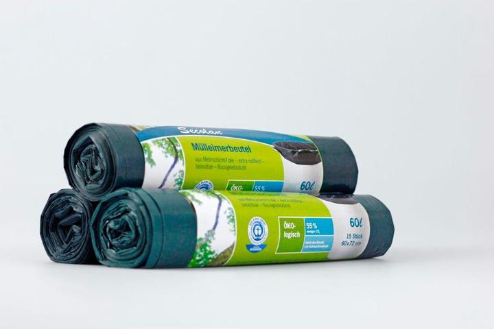 Actual product image Secolan Bin liners 60.0 l green 30.0 µm, 15 pcs. (15 x, 60 l)