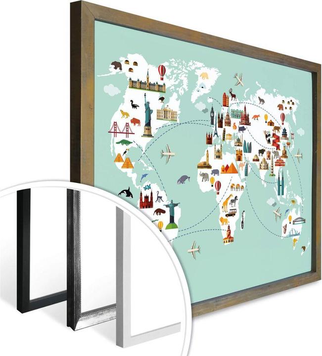 Image du produit Trenddeko Voyager dans le monde (80 x 60 cm)