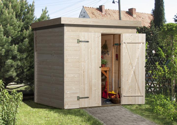 Actual product image Weka Holzbau Garden shed 344 flat roof, 14 mm, ET, without floor