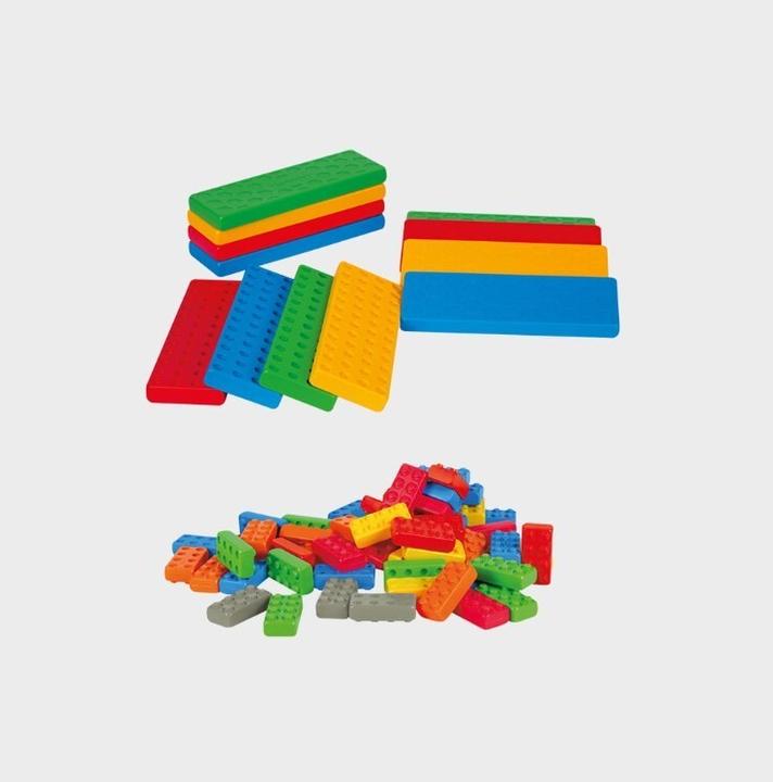 Actual product image Marioinex Bricks Junior Plattform 12 Stück + 16 Blöcke