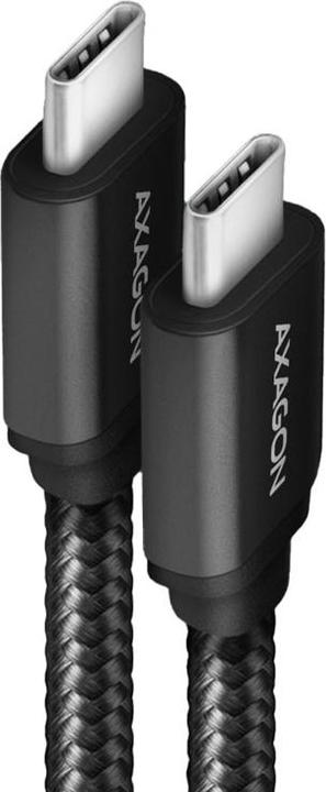 Image du produit Axagon BUCM2-CM25AB Câble de charge USB-C vers USB-C 2.0, 2,5 m, PD 240 W 5 A, ALU - Noir (2.50 m, USB 2.0, 240 W)