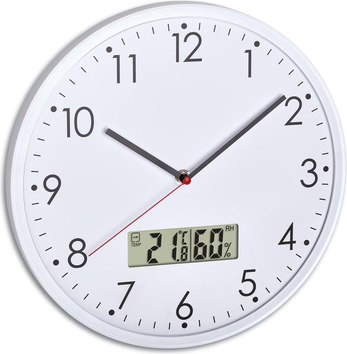 Produktbild TFA Wanduhr mit Thermometer (30.20 cm)