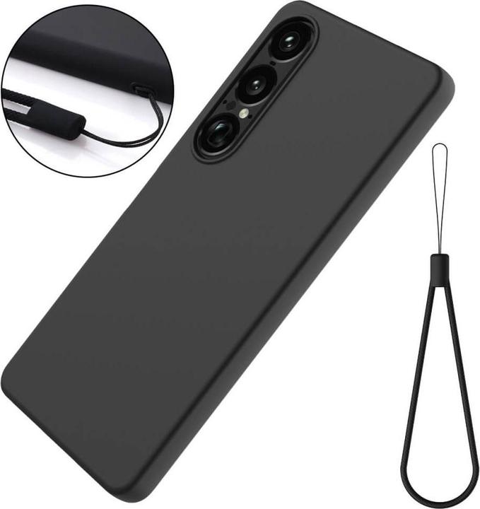 Produktbild Cover-Discount Sony Xperia 1 VII - Silikon Gummi Hülle mit Riemen (Sony Xperia 1 VI)