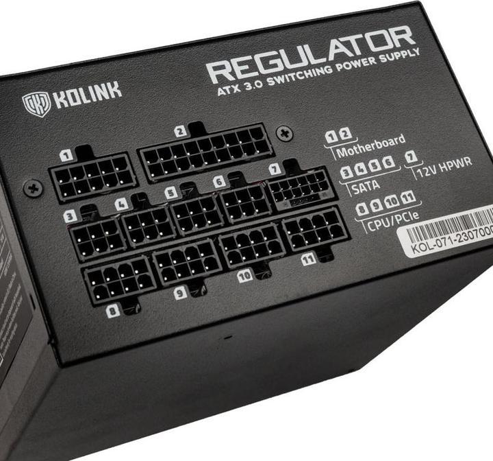 Produktbild Kolink Regulator 80 PLUS Gold Netzteil, ATX 3.0, PCIe 5.0, modular - 750 Watt (750 W)