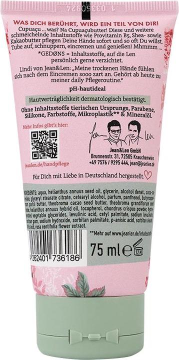 Produktbild Jean & Len Jean&Len rahustav kätekreem pojeng ja litši 75 ml (75 ml)