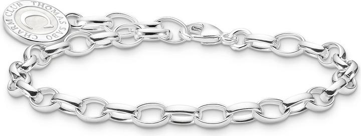Produktbild Thomas Sabo Charm Armband mit Schimmernden Weissem Kaltemaille Silber (19 cm, 925er Silber, Emaille)