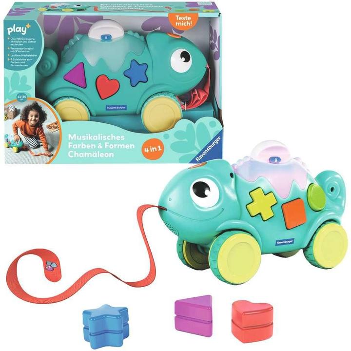 Immagine prodotto Ravensburger 4875 play+ Camaleonte musicale di forme e colori, smistatore di colori e forme, con (Tedesco)