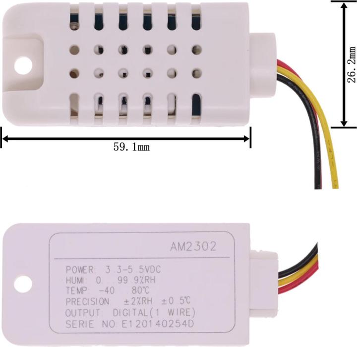 Actual product image Purecrea AM2302 Digital temperature and humidity sensor with cable