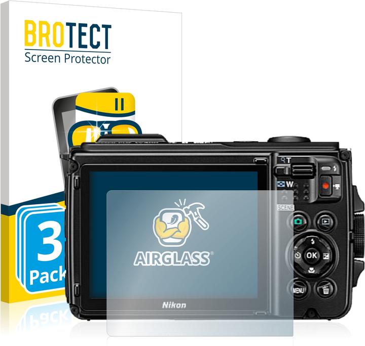 BROTECT AirGlass Panzerglasfolie (Displayschutz, Coolpix W300)