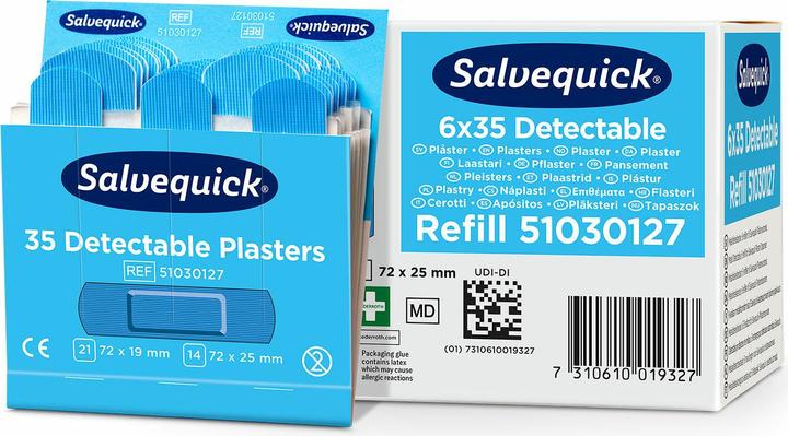 Produktbild Salvequick Pflasterstrips detectable (6 x)
