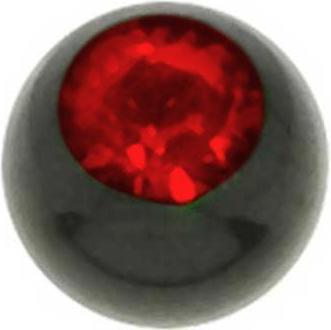 Bijouteria Piercingverschluss (Premium Kristall, Chirurgenstahl 316L, PVD Beschichtung (schwarz))
