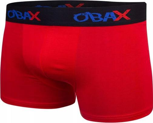 Obax Herren-Boxer-Unterwäsche 3p Blau/Grau/Rot XL (XL)