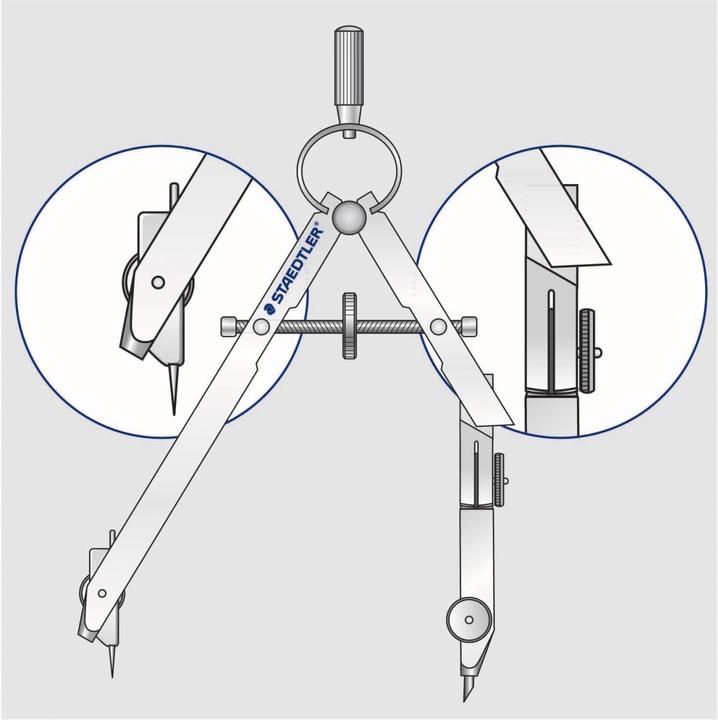 Image du produit Staedtler Compas à réglage rapide broche d'entraînement central, porte-stylo