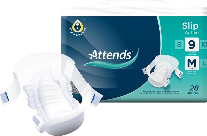 Actual product image Attends Active briefs (28 x, M, Large, Large plus)