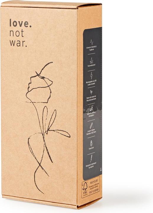 Actual product image Lovehoney x Love Not War Love Sustainable Rechargeable G-Spot Vibrator