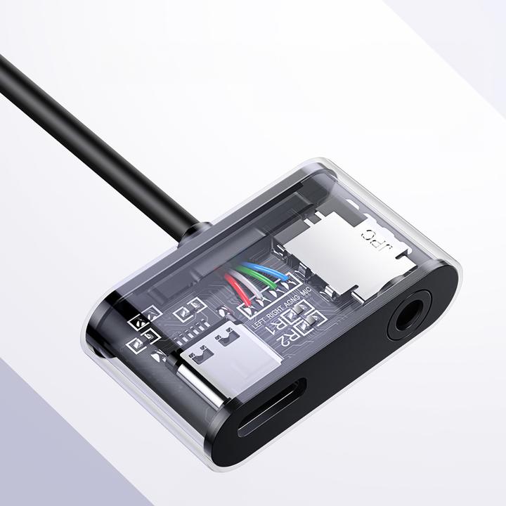 Image du produit Ugreen Adaptateur USB-C vers audio 3.5mm + USB-C femelle (USB Type C, Prise de 3,5 mm, USB Type C)