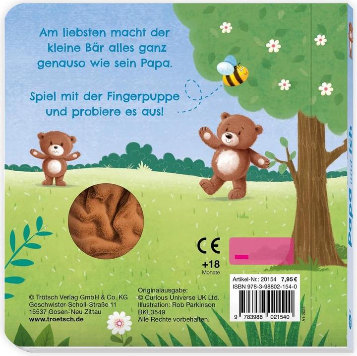 Produktbild Fingerpuppenbuch Papa und ich