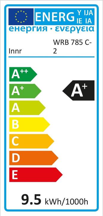 Label énergétique Innr WRB 785 C-2 RGBW (E27, 9.20 W, 806 lm, 2 x, F)