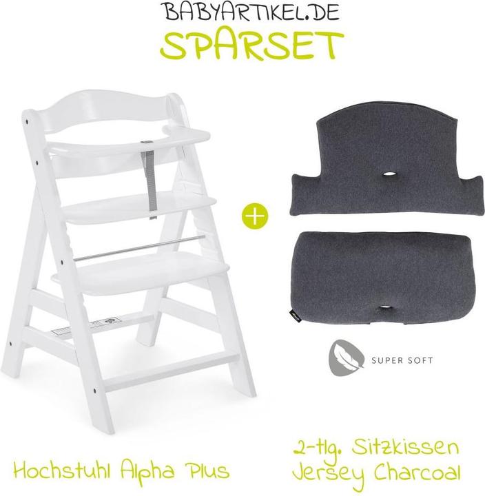 Produktbild Hauck Hochstühle Hochstuhl Alpha Plus White - im Sparset inkl. (Hochstuhl)