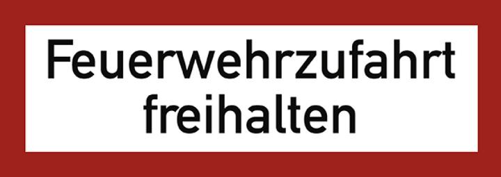 Produktbild Moravia Feuerwehrschild "Feuerwehrzufahrt freihalten" Aluminium, 594x210 mm