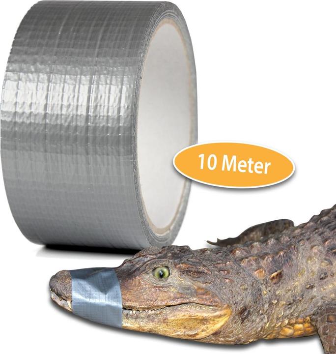 Produktbild Captain Clever Alligatortape 10 m x 50 mm grau Gewebeband (50 mm)