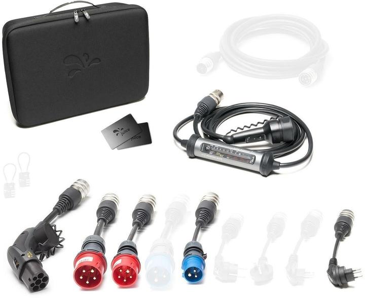Produktbild Juice Technology Juice Booster 3 air Swiss Traveller Plus Set (Typ 2, 11 kW, 16 A, CEE32 rot, CEE16 rot, CEE16 blau, Typ 13, Typ 2)