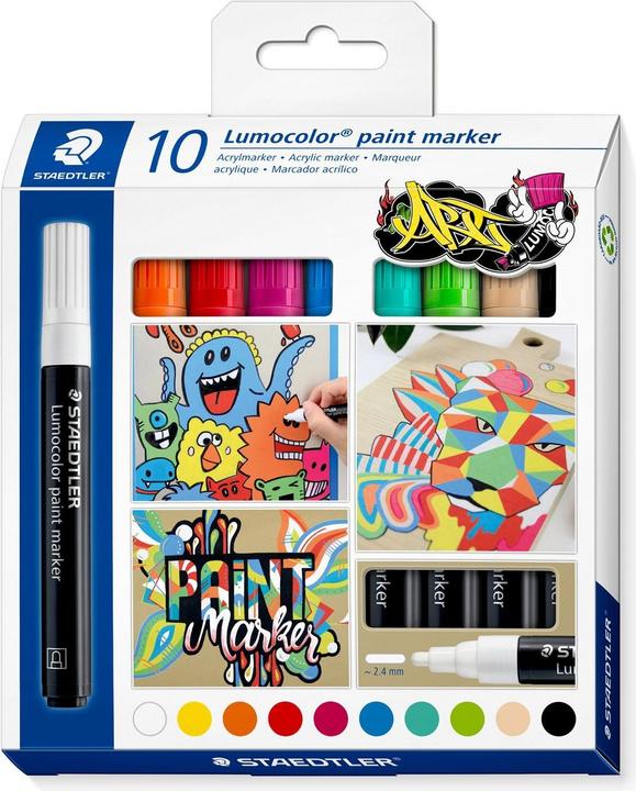 Immagine prodotto Staedtler Lumocolor (Multicolore, 2.40 mm, 10 x)