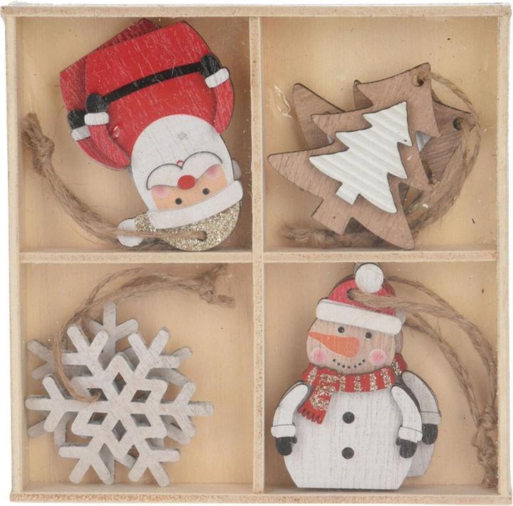 Produktbild Christbaumhänger aus Holz, 8 Stk. (8 -teilig)