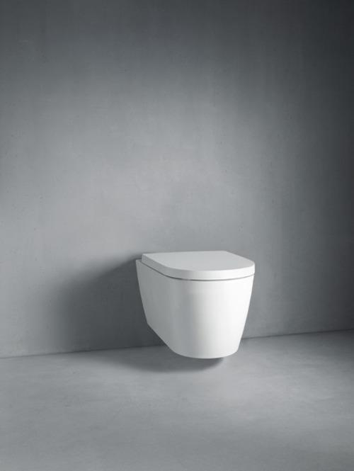 Produktbild Duravit WWC ME by Starck COMPACT RIMLESS tief, 370x480mm weiss