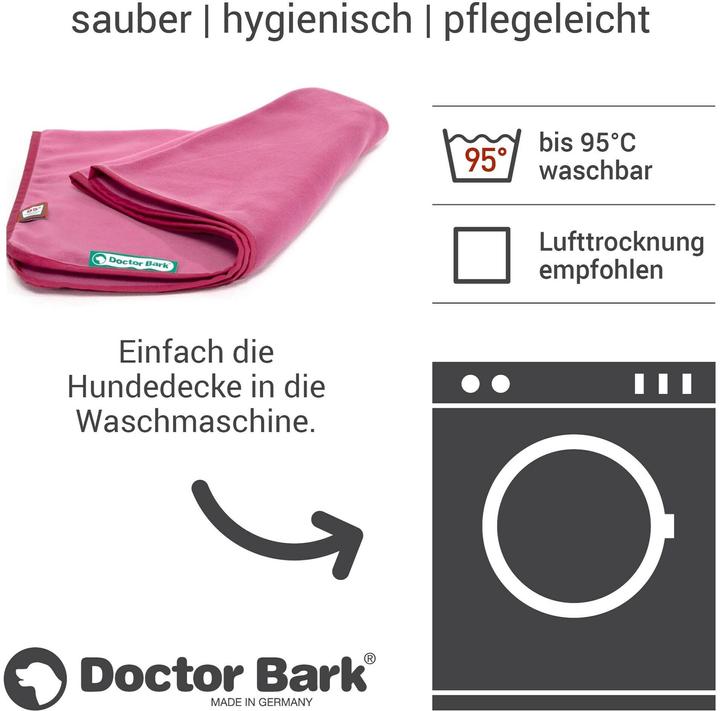 Produktbild Doctor Bark Hunde-Decke Fleece M Hot pink, 100 x 70 cm (Hund)