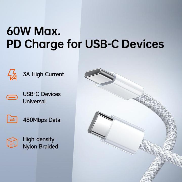 Actual product image Mcdodo USB-C to USB-C charging cable (1 m, USB 3.2 Gen 1, 60 W)