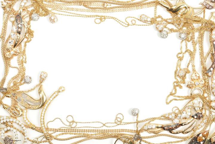 Produktbild CoverYourDesk Schreibtischunterlage Goldschmuck mit Diamanten Rahmen