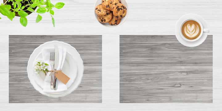 Produktbild CoverYourDesk Tischset Graue Holzmaserung