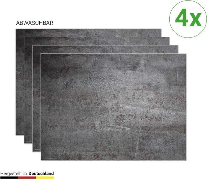 CoverYourDesk Tischset Stahlplatte Metalloptik