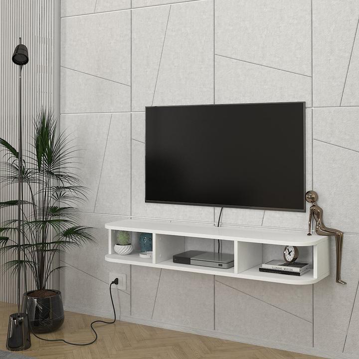 Produktbild En.Casa TV-Lowboard hängend Oundsvas 120x30x19 cm Weiss