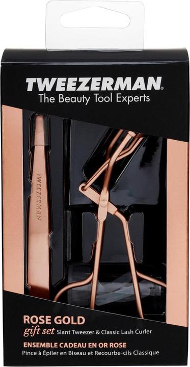 Actual product image Tweezerman Rose Gold Lash and Brow Grooming Set